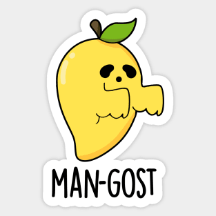 Man-gost Cute Halloween Mango Fruit Ghost Pun Sticker